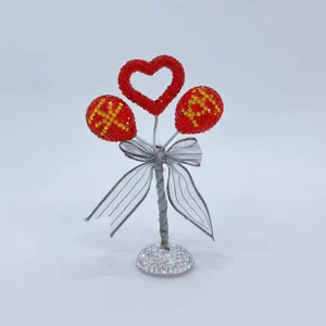 Strass Bekenntnis Ballon Desktop Auto Ornament Kristall Herz geformte Dekor Geschenk Figur