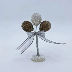 Glitzernde Strass Ballon Dekoration für Auto und Schreibtisch, funkelnde Tischdeko.