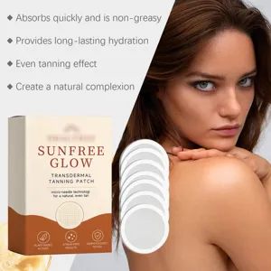 Parche bronceador transdérmico para un cutis natural, cuidado de la piel de rápida absorción.