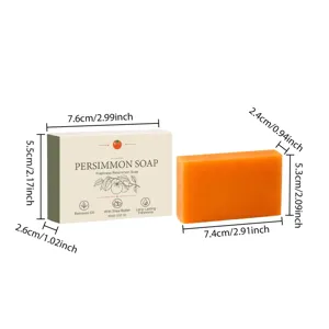 Persimmon Seife mit Sheabutter und erfrischender Formel für die tägliche Hautpflege.