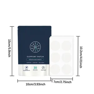 Body care support patch pack with 30 pieces, mild ingredients, portable health sticker for daily use.