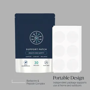 Body care support patches with mild ingredients, 30 portable individual patches for daily wellness.