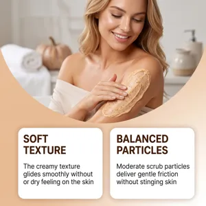 Scrub corpo nutriente con consistenza cremosa e particelle delicate per pelle liscia.