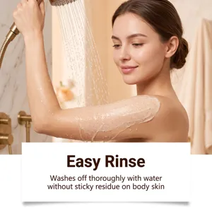 Scopri una pelle liscia con lo scrub corpo OCEAURA, facile da risciacquare senza residui appiccicosi.