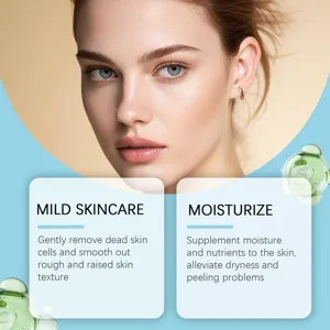 Vista detallada del producto exfoliante facial con cuidado suave y beneficios hidratantes.