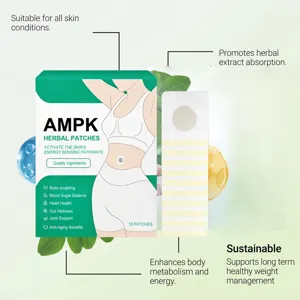 Herb patch detail view showing herbal extract absorption and skin friendly breathable material texture.