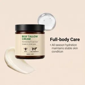 Detailansicht der nährenden Rindertalg-Creme mit feuchtigkeitsspendender Formel für Gesicht.
