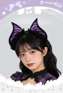 Diadema de Alas de Murciélago Halloween Cosplay Fiesta Accesorio Cabello Anime