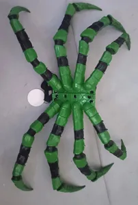 Halloween Spinnenbeine Kostüm Requisite schwarz grün gruselig Rucksack für Party.