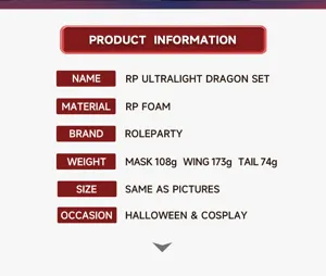 Kinderen Lichtgewicht Foam Draak Kostuum Set Halloween Cosplay Feest Foto Accessoire
