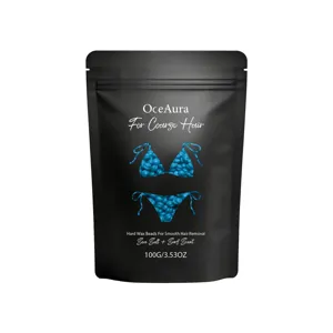 OceAura Hard Wax Beads for Coarse Hair, Sea Salt and Surf Scent Hair Removal Wax 100g / 3.53oz