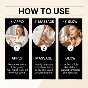 Anti-Aging-Körperöl für intensive Hautfeuchtigkeit, tägliche Pflege und strahlenden Glanz.