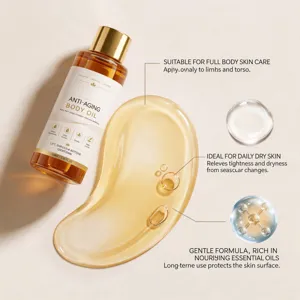 Anti-Aging Körperöl für intensive Hautfeuchtigkeit, glättet und nährt trockene Haut.