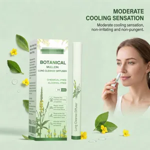 Botanical mullein lung cleanse diffuser herbal breathing stick for daily wellness care and fresh breath.