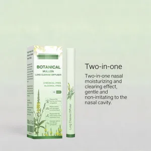 Botanical Mullein lung cleanse diffuser, herbal nasal moisturizing stick for daily refreshing.