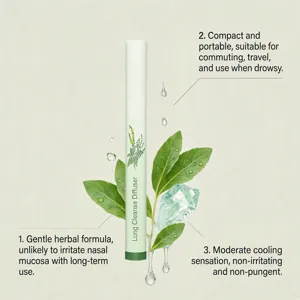 Herbal nasal diffuser stick portable refreshing clean breathing plant formula compact design