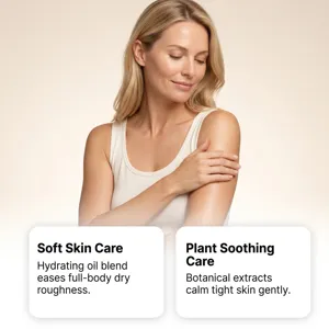 Primo piano dettagliato dell'applicazione per la cura del corpo, formula idratante per pelle.