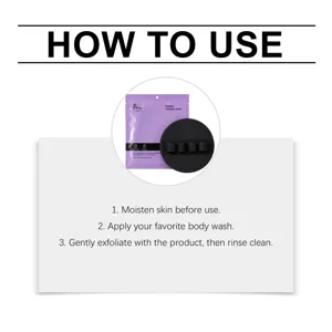 Exfoliating body bath sponge with hand strap for deep skin cleansing and comfortable daily shower.