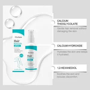 Spray depilatorio 50ml formula suave calmante cuidado de la piel limpieza diaria