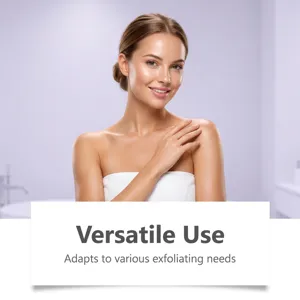 Exfoliating bath towel detail showing versatile use for body skin deep cleaning and daily care.