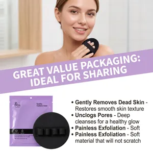 Close-up detail of soft exfoliating bath sponge with elastic hand strap for deep skin cleansing.