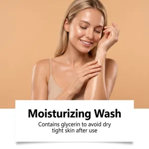 Hydraterende gezichts- en handwaslotion met glycerine om een droge, strakke huid te voorkomen.