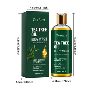 Bagnoschiuma all'albero del tè Oceaura con burro di karité vitamina E, pelle pulita fresca 100ml