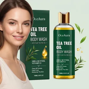 Bagnoschiuma all'Olio di Tea Tree Idratante Delicato e Profonda Pulizia Cura del Corpo Liquida Rinfrescante per la Routine Quotidiana