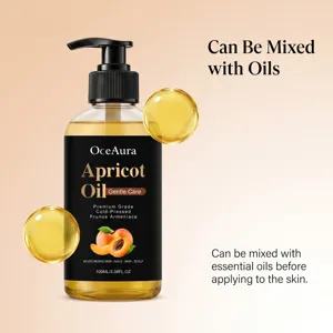 Huile corporelle naturelle d'abricot OceAura pour une hydratation intense et un soin nourrissant.