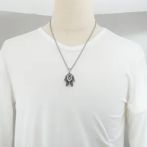 Men's Fashion Egyptian Pharaoh Pendant Necklace Made With Durable Titanium Steel