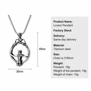 Collana con ciondolo teschio gotico in acciaio inossidabile guida alle taglie vintage
