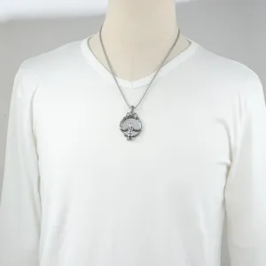 Retro collana con ciondolo gotico in acciaio inossidabile per uomo donna, gioielli punk principali.