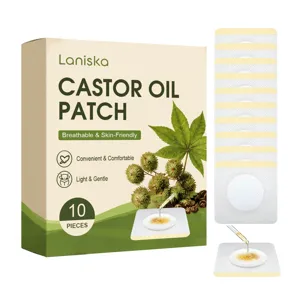 Laniska Patch Corps Huile de Ricin Soin de la Peau Hydratant Respirant 10 Pièces