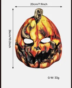 Halloween EVA Pompoen Horror Masker Feest Cosplay Kostuum Rekwisiet Met Mooie Spin Print