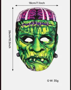 Halloween groene zombie Frankenstein monster eng cosplay feest masker prop met afmetingen