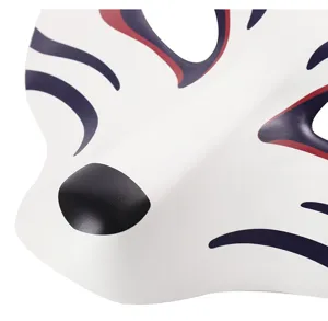 Japanese anime fox mask detail shot for Halloween cosplay masquerade parties and events.