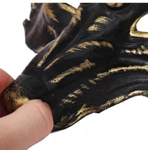 Gedetailleerd overzicht Halloween 3D dier vos masker PU schuim mardi gras feest flexibel.