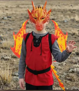 Kinderen draak kostuum set met masker en vleugels voor Halloween feest fotografie rekwisieten