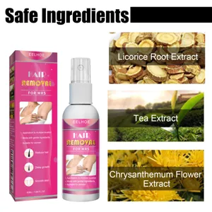 Eelhoe spray depilatoire doux sous les bras apaisant peau lisse extraits de plantes detail 50ml