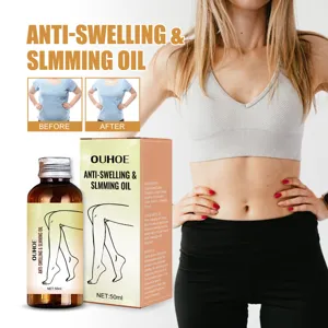 Olio da massaggio snellente e anti-gonfiore OUHOE 50ml per modellare le gambe e rassodare il corpo.