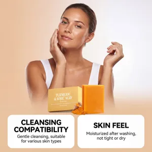 Turmeric kojic acid beauty bar detail showing gentle cleansing formula and bright skin results.
