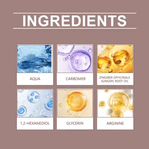 Product ingredient detail view showing essential oil components and active botanical extracts.