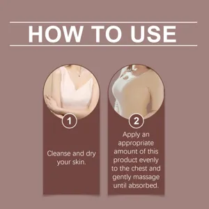 Breast care essential oil step by step usage instruction detail graphic display guide