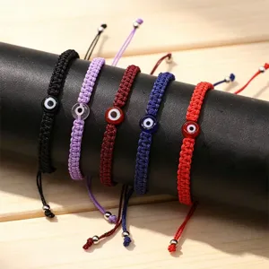 Handmade Adjustable Evil Eye Bracelet Woven Red String Lucky Turkish Amulet Rope Bracelet For Women Men Daily Jewelry