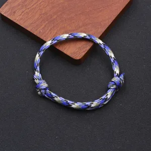 minimalist paracord bracelet colorblocked nylon handwoven adjustable rope for daily wear