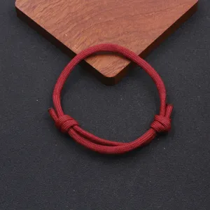 Minimalist paracord braided bracelet nylon handmade adjustable rope for men women detail