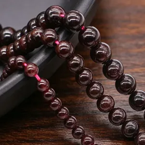 Natural garnet loose beads wine red crystal gemstone beads for DIY handmade bracelet jewelry making