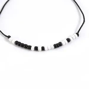 Cross-border hot selling Morse code bracelet, creative seed bead woven couple bracelet main view
