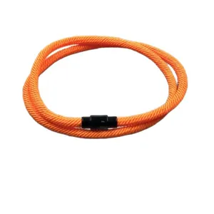Orange braided rope bracelet with magnetic clasp for couples daily wear fashion jewelry style