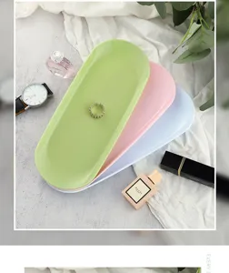 Vassoio portaoggetti in stile nordico colore macaron organizzatore di gioielli top.